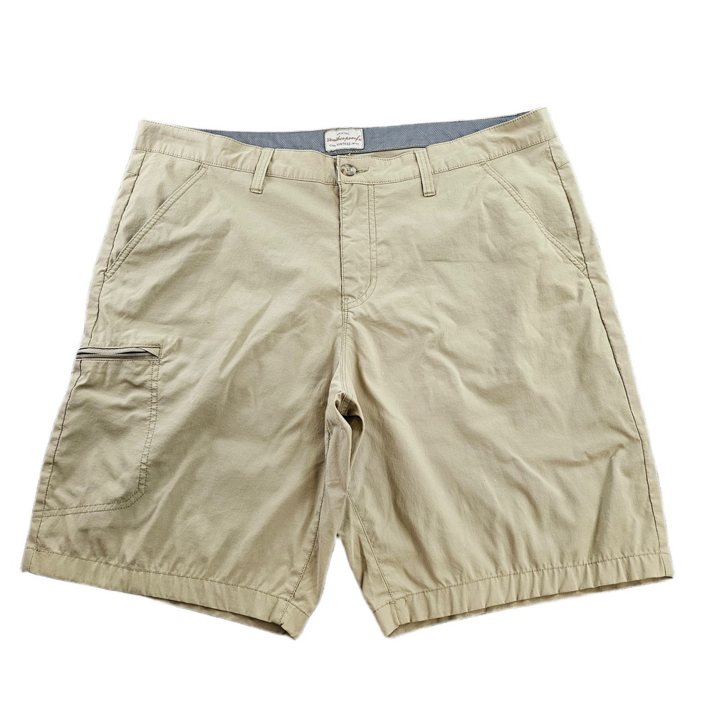 Weatherproof Vintage Trail Chino Shorts Mens Beige Stretch Packable Original Fit
